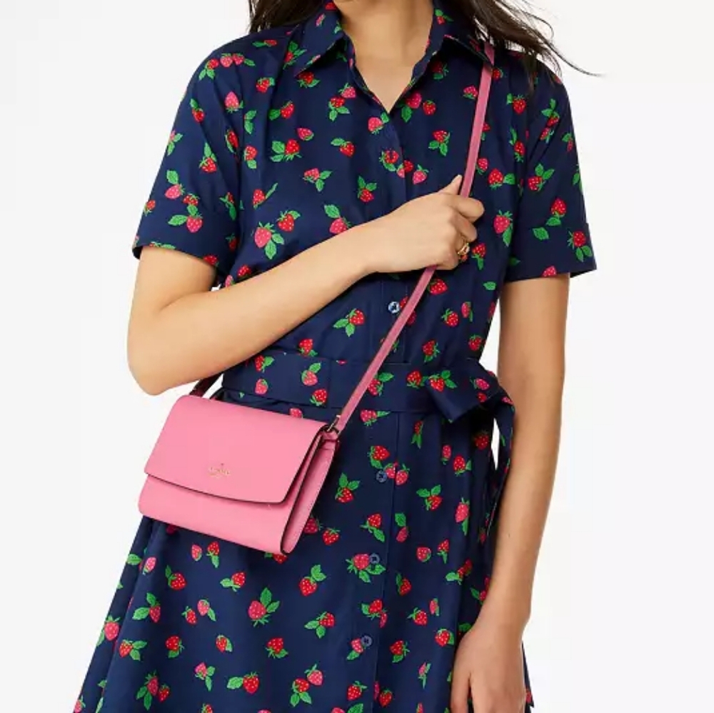 NWT $239MSRP Kate Spade NWT Blossom Pink Leather Crossbody - Picture 2 of 5